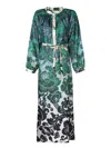 Pierre-louis Mascia Ombre Floral-print Maxi Shirtdress