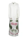 Pierre-louis Mascia Floral Chemisier White-pink Dress In White