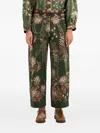 Pierre-louis Mascia Dylan Floral-print Camouflage-waist Trousers In Multi