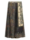 Pierre-louis Mascia Dylan Maxi Pleated Skirt In Multi