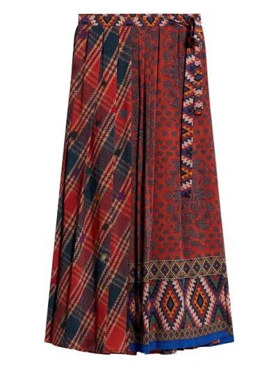 Pierre-louis Mascia Dylan Maxi Pleated Skirt In Multi
