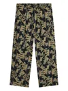 Pierre-louis Mascia Dylan Pleated-front Printed Trousers In Green