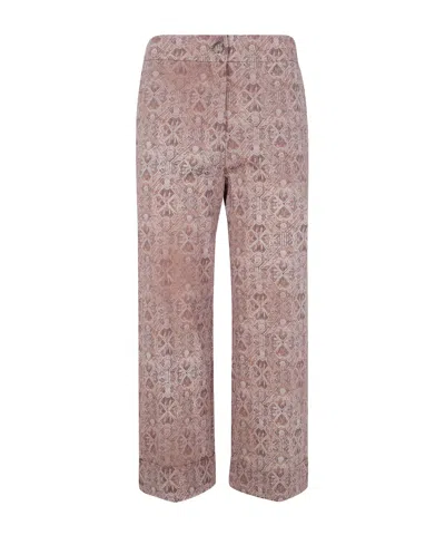 PIERRE-LOUIS MASCIA GEOMETRIC-PRINT WOOL TROUSERS