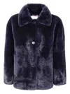 Pierre-louis Mascia "eco Mink" Short Faux Fur In Blue