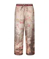 Pierre-louis Mascia Wide-leg Floral Trousers With Elastic Waistband