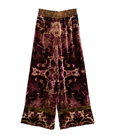 Pierre-louis Mascia Elastic Waist Wide-leg Pants In Brown