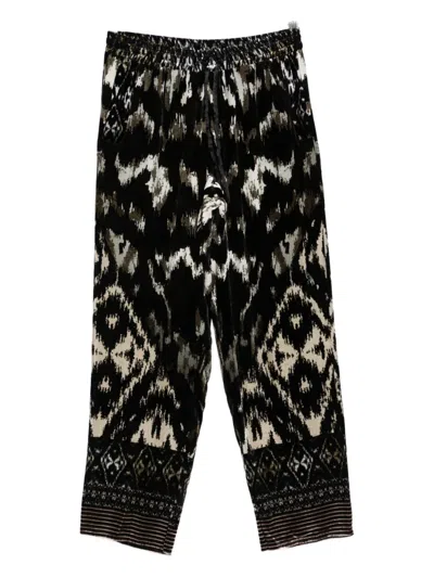 Pierre-louis Mascia Elasticated Tapered Trousers In Black