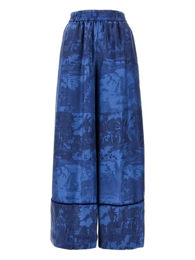 PIERRE-LOUIS MASCIA ELASTICATED-WAISTBAND PRINTED PALAZZO PANTS