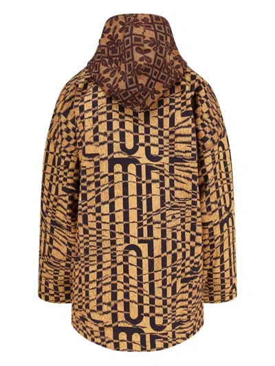 Pierre-louis Mascia Estro Hooded Flap-pocket Coat In Brown