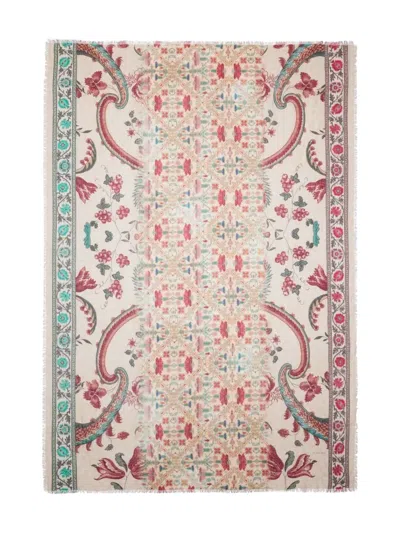 Pierre-louis Mascia Euclide Paisley Floral-print Scarf In Pink