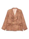 Pierre-louis Mascia Fancy Blazer In Brown