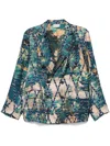 Pierre-louis Mascia Pierre Louis Mascia Printed Silk Jacket In Neutrals