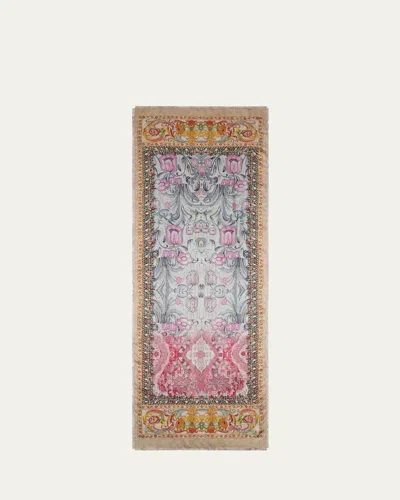 Pierre-louis Mascia Fancy Multi-patterned Silk Twill Scarf