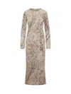 Pierre-louis Mascia Silk Dress With Delicate Floral Pattern Print