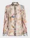 Pierre-louis Mascia Aloe Shirt In Beige Multi
