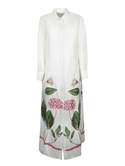 Pierre-louis Mascia Floral Chemisier White-pink Dress