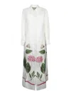 Pierre-louis Mascia Floral Chemisier White-pink Dress In White