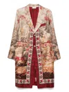 Pierre-louis Mascia Beige Outerwear With Floral Patterns In 中性色