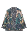 Pierre-louis Mascia Floral-geometric Print Jacket In Blue