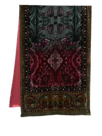 Pierre-louis Mascia Floral-motif Scarf In Brown