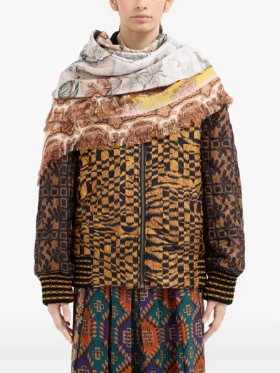 Pierre-louis Mascia Floral-paisley Print Fringed Scarf In Multi