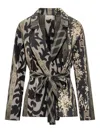 Pierre-louis Mascia Floral-pattern Belted Jacket In Multi