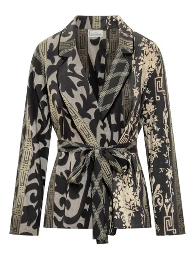 Pierre-louis Mascia Floral-pattern Belted Jacket In Multi