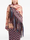 Pierre-louis Mascia Floral-pattern Fringed-edges Scarf In Multi