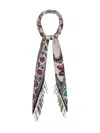 Pierre-louis Mascia Floral-pattern Fringed-edges Scarf In Multi