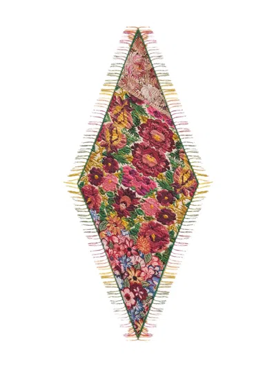 Pierre-louis Mascia Floral-pattern Fringed Scarf In Multi