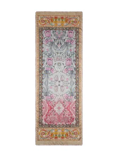 Pierre-louis Mascia Floral-pattern Rectangular-shape Scarf In Multi
