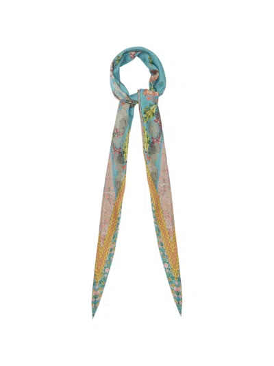 Pierre-louis Mascia Floral-pattern Scarf In Blue