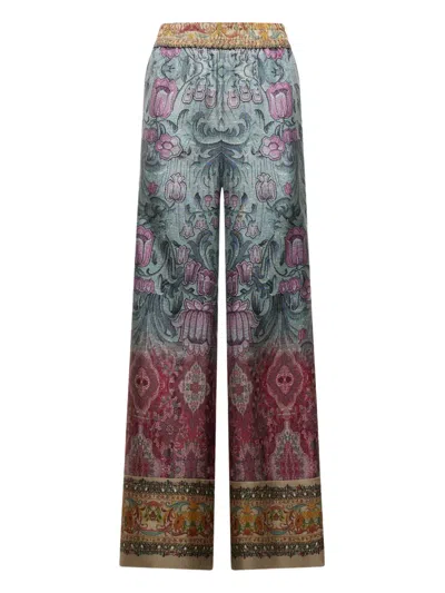 Pierre-louis Mascia Floral-pattern Trousers In Animal Print