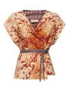 Pierre-louis Mascia Floral-pattern V-neck Top In Multi
