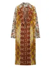 Pierre-louis Mascia Floral-patterned Lapel Coat In Brown
