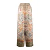 Pierre-louis Mascia Pierre Louis Mascia Printed Silk Trousers In White