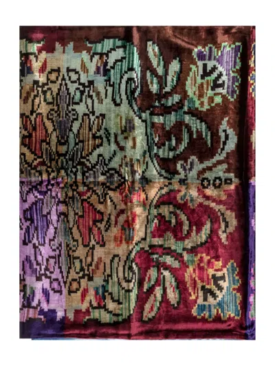 Pierre-louis Mascia Floral-patterned Scarf In Brown