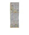 Pierre-louis Mascia Floral Patterned Silk Scarf In Gray