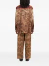 Pierre-louis Mascia Floral-print Checked Shirt In Brown