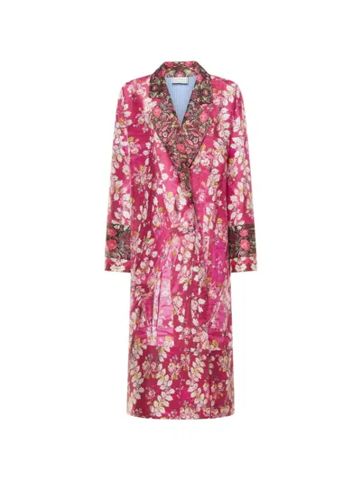 Pierre-louis Mascia Floral-print Coat In Pink