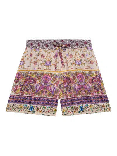 Pierre-louis Mascia Floral-print Drawstring Shorts In Multi