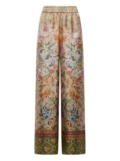Pierre-louis Mascia Floral-print Elastic-waistband Trousers In Multi
