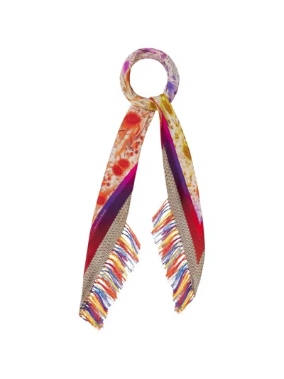 Pierre-louis Mascia Floral-print Fringed-hem Scarf In Multi