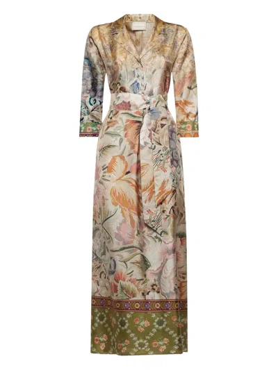 Pierre-louis Mascia Floral-print Maxi Dress In Multi