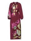 Pierre-louis Mascia Floral-print Organic Silk Maxi Shirtdress