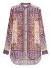 Pierre-louis Mascia Floral-print Panelled Shirt In Blue