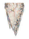 Pierre-louis Mascia Floral-print Shawl In Neutrals