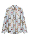 Pierre-louis Mascia Floral-print Shirt In Blue