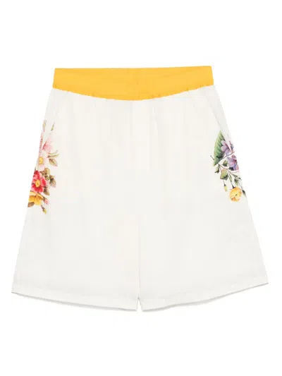 Pierre-louis Mascia Floral-print Shorts In Neutrals