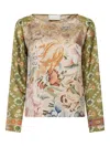 Pierre-louis Mascia Floral-print Silk Shirt In Neutral